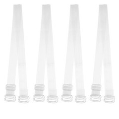 2 Pair Invisible Clear Bra Strap Plastic Hook Adjustable Shoulder Strap ABS 15mm