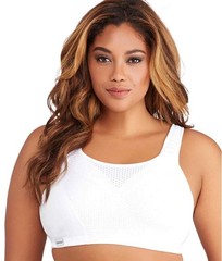 **GLAMORISE**{WHITE} « DBL. LAYER » CUSTOM CONTROL{WIRELESS} SPORTS BRA « 46F » NWT