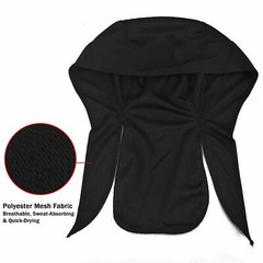 2 Pack Motorcycle Wrap Du Do Black Bandana Paisley Doo Rag Head Skull Cap Durag