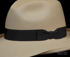 Black- Panama Hat Band – Adjustable Size – Grosgrain W Bowtie