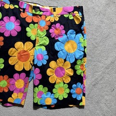 Loudmouth Shorts Mens 38 Colorful Floral Print Golf Sports Mid Rise Chino 38×11