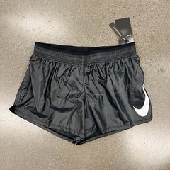 NWT Nike DB4354-010 Women Swoosh Running Shorts Lined Standard Fit Black White M