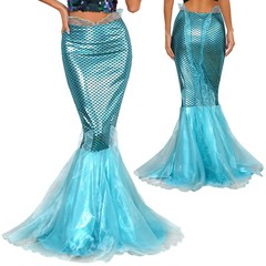 US Women&rsquo;s Mermaid Tail Costume Fish Scale Skirt Shiny Sparkle Halloween Party