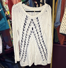 Anthropologie Knitted & Knotted Cable-Knit Lightweight Pullover Sweater Womens S