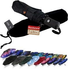 SY COMPACT Travel Umbrella – Windproof Automatic Compact Umbrella for Rain