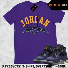 Shirt Matching AJ 4 Lakers Lakeshow 2026 Match Sneaker Shoe Hanging 4s T-Shirt