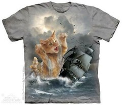 The Mountain Tie Dye T-Shirt Krakitten Cat Sea Animals Nature Beach Octopus Dog