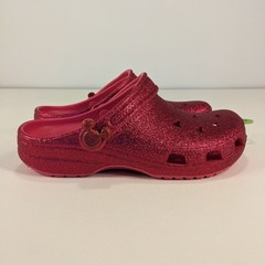 Crocs Disney Parks Pink Glitter Mickey Icon Clogs for Adults M5/W7